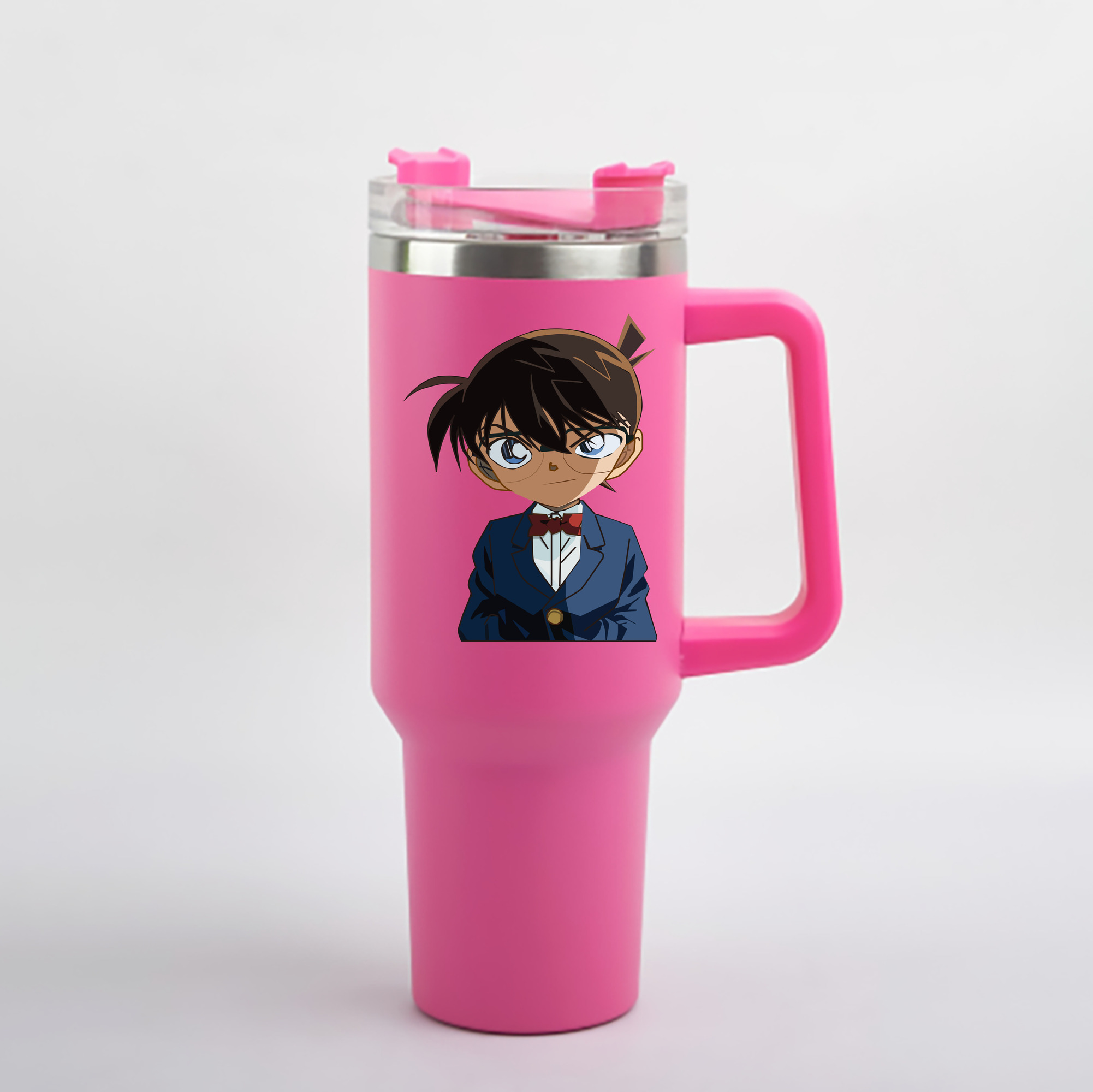 （画像用） 名探偵コナン 江戸川 コナン Detective Conan Conan Edogawa 1200mL車用タンブラー - クリスタルステッカー（プラスチックストロー付き）